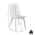 Sedie da pranzo per esterni GDFStudio Rania moderne in legno e corda (set da 2)