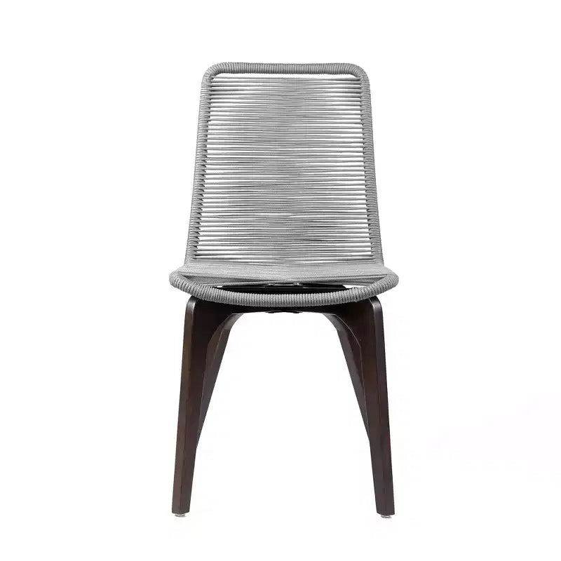 Sedie da pranzo per esterni GDFStudio Rania moderne in legno e corda (set da 2)