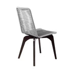 Sedie da pranzo per esterni GDFStudio Rania moderne in legno e corda (set da 2)