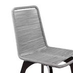 Sedie da pranzo per esterni GDFStudio Rania moderne in legno e corda (set da 2)