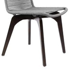 Sedie da pranzo per esterni GDFStudio Rania moderne in legno e corda (set da 2)