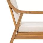 Ensemble de 2 chaises de salle à manger de patio, fauteuils d'extérieur en bois d'acacia avec coussins amovibles pour jardin, piscine, balcon - ModernLuxe
