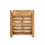 Ensemble de 2 chaises de salle à manger de patio, fauteuils d'extérieur en bois d'acacia avec coussins amovibles pour jardin, piscine, balcon - ModernLuxe