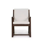 Ensemble de 2 chaises de salle à manger de patio, fauteuils d'extérieur en bois d'acacia avec coussins amovibles pour jardin, piscine, balcon - ModernLuxe