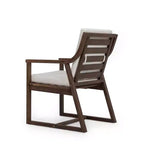 Ensemble de 2 chaises de salle à manger de patio, fauteuils d'extérieur en bois d'acacia avec coussins amovibles pour jardin, piscine, balcon - ModernLuxe