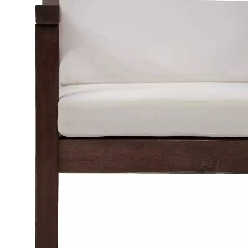 Ensemble de 2 chaises de salle à manger de patio, fauteuils d'extérieur en bois d'acacia avec coussins amovibles pour jardin, piscine, balcon - ModernLuxe