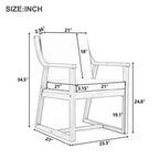 Ensemble de 2 chaises de salle à manger de patio, fauteuils d'extérieur en bois d'acacia avec coussins amovibles pour jardin, piscine, balcon - ModernLuxe