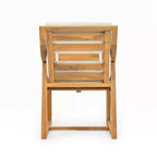 Ensemble de 2 chaises de salle à manger de patio, fauteuils d'extérieur en bois d'acacia avec coussins amovibles pour jardin, piscine, balcon - ModernLuxe