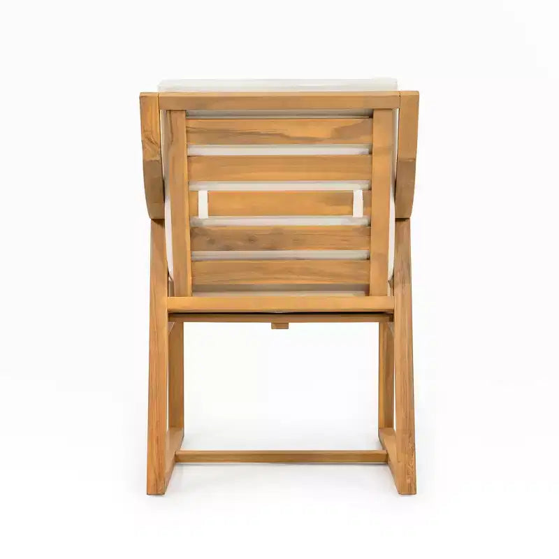 Ensemble de 2 chaises de salle à manger de patio, fauteuils d'extérieur en bois d'acacia avec coussins amovibles pour jardin, piscine, balcon - ModernLuxe