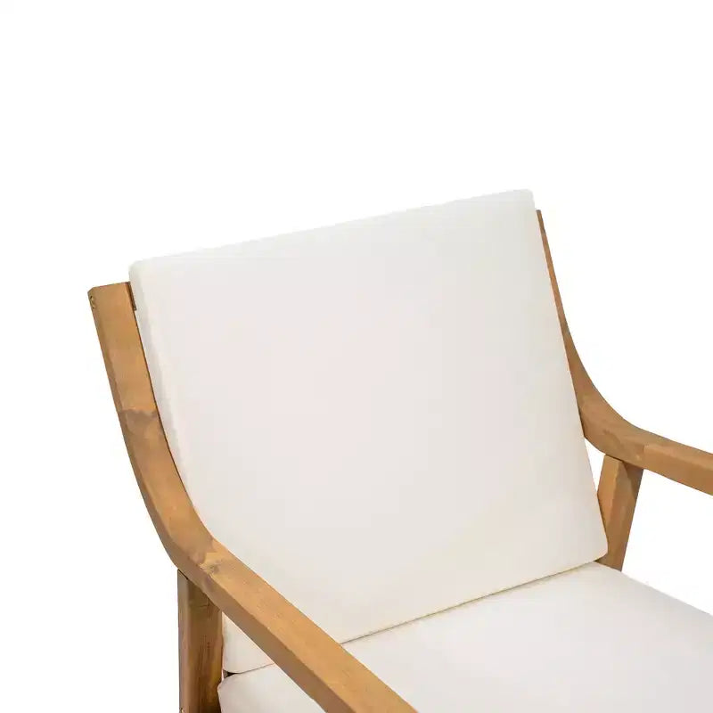 Ensemble de 2 chaises de salle à manger de patio, fauteuils d'extérieur en bois d'acacia avec coussins amovibles pour jardin, piscine, balcon - ModernLuxe