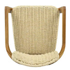 ModernLuxe Set di 2 Sedie da Esterno in Rattan Intrecciato, Sedie da Pranzo con Telaio in Legno di Acacia, Sedie Ergonomiche da Patio per Giardino/Balcone, Naturali