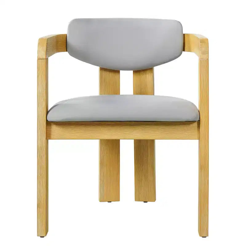 ModernLuxe, set di 2 sedie da pranzo per esterni, in legno di acacia, poltrone da patio con cuscini resistenti alle intemperie per giardino/cortile