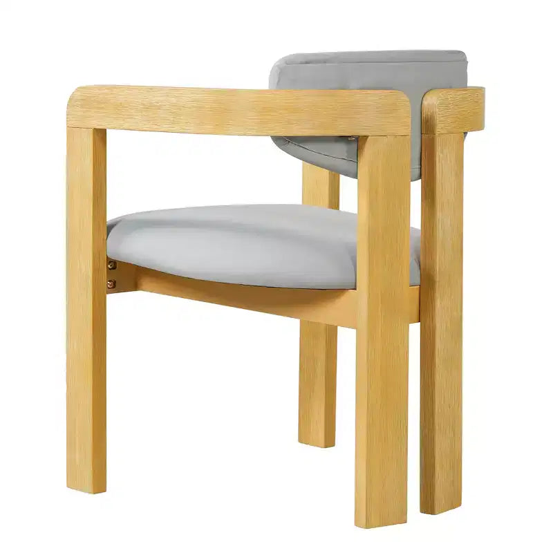 ModernLuxe, set di 2 sedie da pranzo per esterni, in legno di acacia, poltrone da patio con cuscini resistenti alle intemperie per giardino/cortile