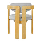 ModernLuxe, set di 2 sedie da pranzo per esterni, in legno di acacia, poltrone da patio con cuscini resistenti alle intemperie per giardino/cortile
