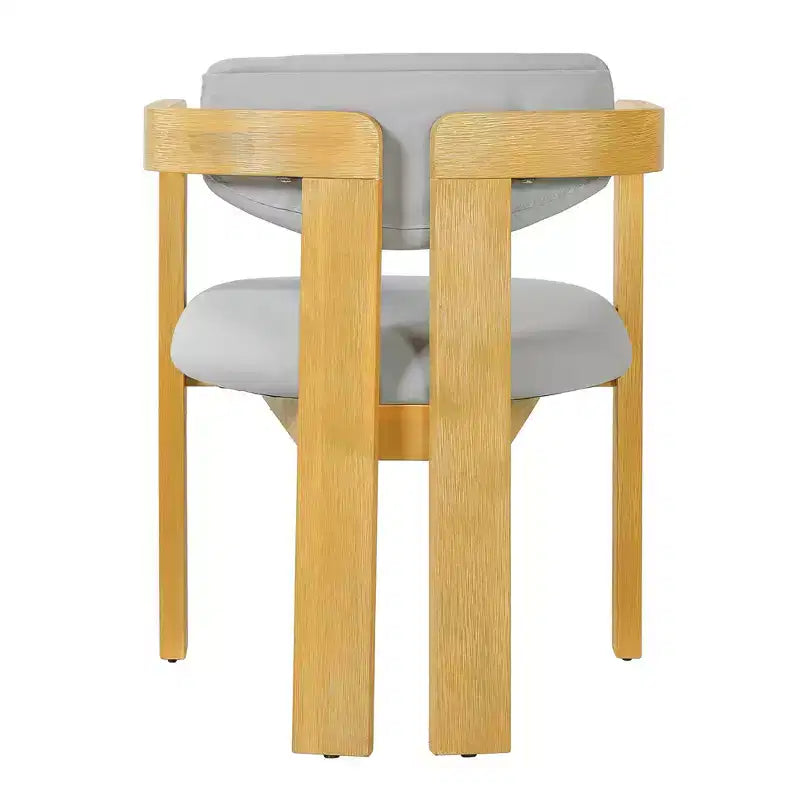 ModernLuxe, set di 2 sedie da pranzo per esterni, in legno di acacia, poltrone da patio con cuscini resistenti alle intemperie per giardino/cortile