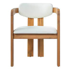 ModernLuxe, set di 2 sedie da pranzo per esterni, in legno di acacia, poltrone da patio con cuscini resistenti alle intemperie per giardino/cortile