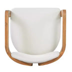 ModernLuxe, set di 2 sedie da pranzo per esterni, in legno di acacia, poltrone da patio con cuscini resistenti alle intemperie per giardino/cortile