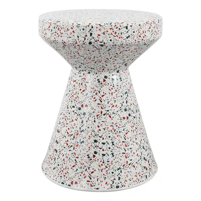 Tavolino d'appoggio da interno/esterno Indi 17.75 Modern Bohemian Terrazzo, di JONATHAN Y