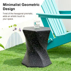 Glitzhome Sgabello da giardino in finto terrazzo stile Twist MGO 17,75H