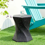 Glitzhome Sgabello da giardino in finto terrazzo stile Twist MGO 17,75H