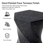 Glitzhome Sgabello da giardino in finto terrazzo stile Twist MGO 17,75H