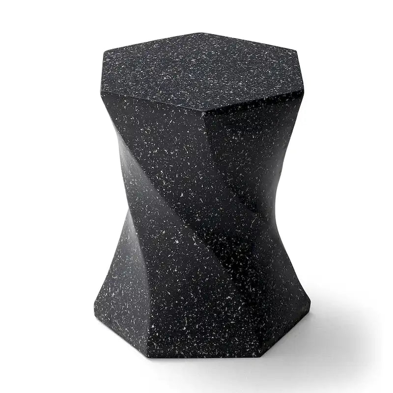Glitzhome Sgabello da giardino in finto terrazzo stile Twist MGO 17,75H