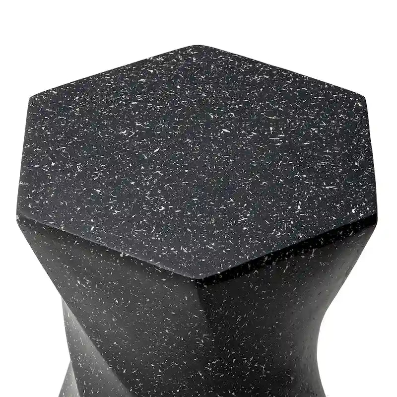 Glitzhome Sgabello da giardino in finto terrazzo stile Twist MGO 17,75H