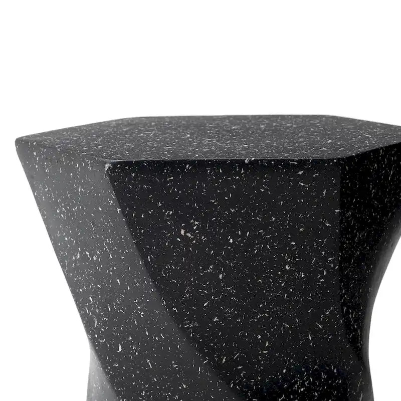 Glitzhome Sgabello da giardino in finto terrazzo stile Twist MGO 17,75H