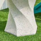 Glitzhome Sgabello da giardino in finto terrazzo stile Twist MGO 17,75H