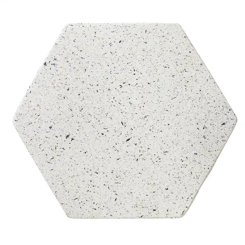 Glitzhome Sgabello da giardino in finto terrazzo stile Twist MGO 17,75H