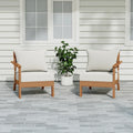 Polytrends Birchwood Divanetto da esterni per patio a due posti in HDPE, per tutte le stagioni, con seduta profonda e effetto teak (2 pezzi)