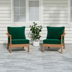 Polytrends Birchwood Divanetto da esterni per patio a due posti in HDPE, per tutte le stagioni, con seduta profonda e effetto teak (2 pezzi)