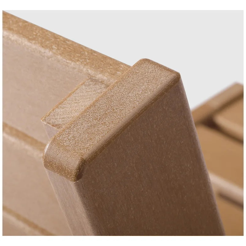 Polytrends Birchwood Divanetto da esterni per patio a due posti in HDPE, per tutte le stagioni, con seduta profonda e effetto teak (2 pezzi)