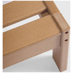 Polytrends Birchwood Divanetto da esterni per patio a due posti in HDPE, per tutte le stagioni, con seduta profonda e effetto teak (2 pezzi)
