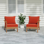 Polytrends Birchwood Divanetto da esterni per patio a due posti in HDPE, per tutte le stagioni, con seduta profonda e effetto teak (2 pezzi)