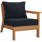 Polytrends Birchwood Divanetto da esterni per patio a due posti in HDPE, per tutte le stagioni, con seduta profonda e effetto teak (2 pezzi)