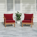 Polytrends Birchwood Divanetto da esterni per patio a due posti in HDPE, per tutte le stagioni, con seduta profonda e effetto teak (2 pezzi)