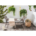 SAFAVIEH Outdoor Living Rustic Hadley Rustic Brown Iron Bench - 56W x 16D x 27H