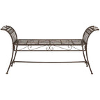 SAFAVIEH Outdoor Living Panca Hadley Rustica Marrone in Ferro - 56W x 16D x 27H
