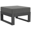 Polytrends Endless Patio, pouf-ottoman pour causeuse profonde avec cadre gris