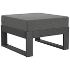 Polytrends Endless Patio, pouf-ottoman pour causeuse profonde avec cadre gris