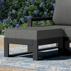 Polytrends Endless Patio, pouf-ottoman pour causeuse profonde avec cadre gris