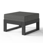 Polytrends Endless Patio, pouf-ottoman pour causeuse profonde avec cadre gris