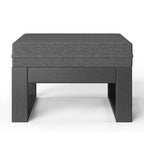 Polytrends Endless Patio, pouf-ottoman pour causeuse profonde avec cadre gris