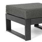 Polytrends Endless Patio, pouf-ottoman pour causeuse profonde avec cadre gris
