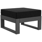 Polytrends Endless Patio, pouf-ottoman pour causeuse profonde avec cadre gris