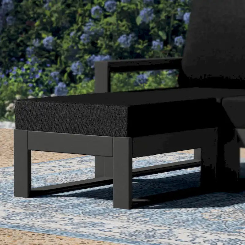 Polytrends Endless Patio, pouf-ottoman pour causeuse profonde avec cadre gris