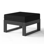 Polytrends Endless Patio, pouf-ottoman pour causeuse profonde avec cadre gris