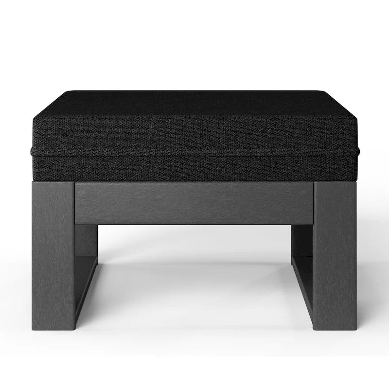 Polytrends Endless Patio, pouf-ottoman pour causeuse profonde avec cadre gris