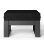 Polytrends Endless Patio, pouf-ottoman pour causeuse profonde avec cadre gris